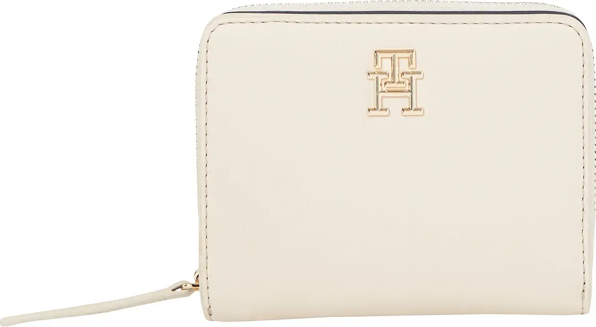 Tommy Hilfiger TH LOGOTAPE MED ZA, AA8 Krem Kadın Çanta & Cüzdan