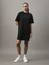 Calvin Klein PLACED INST TEE DRES, BEH Siyah Kadın Elbise-Etek