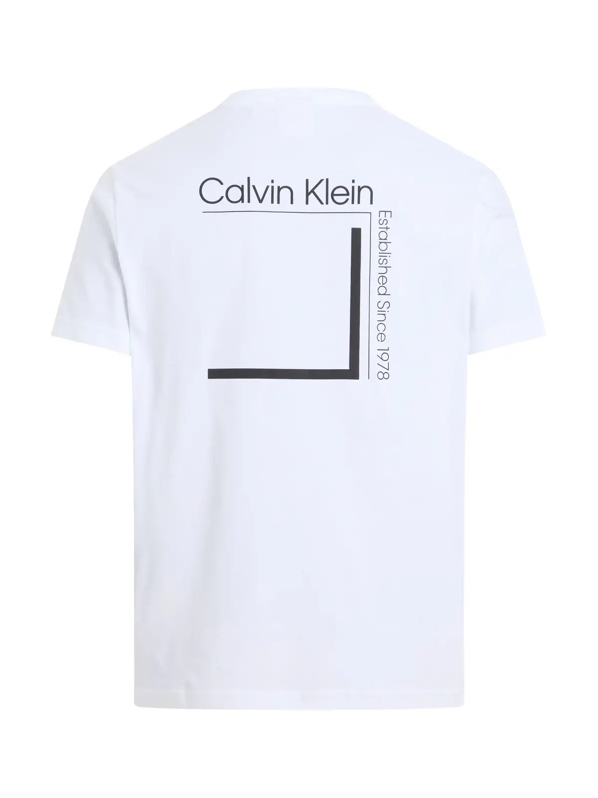 Calvin Klein CP-LINEAR BOX LOGO Beyaz Erkek Tişört