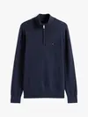 Tommy Hilfiger ESSENTIAL COTTON ZIP, DW5 Siyah Erkek Kazak