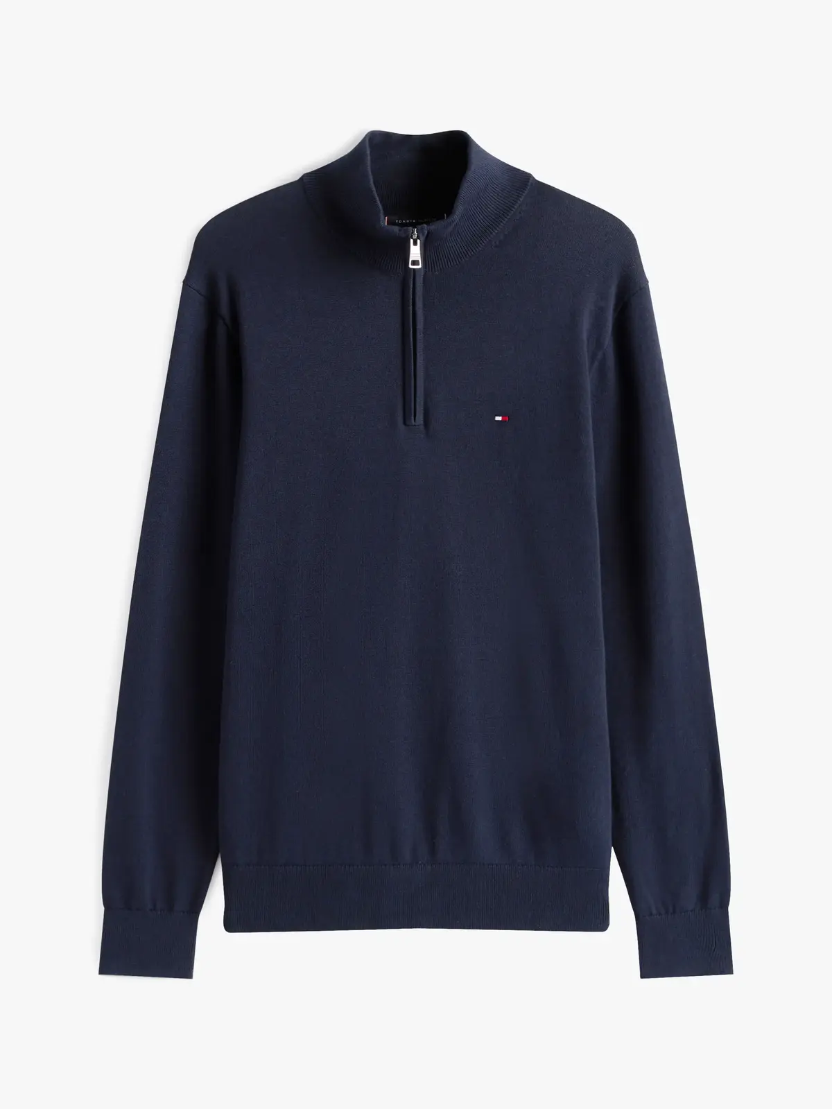 Tommy Hilfiger ESSENTIAL COTTON ZIP, DW5 Siyah Erkek Kazak