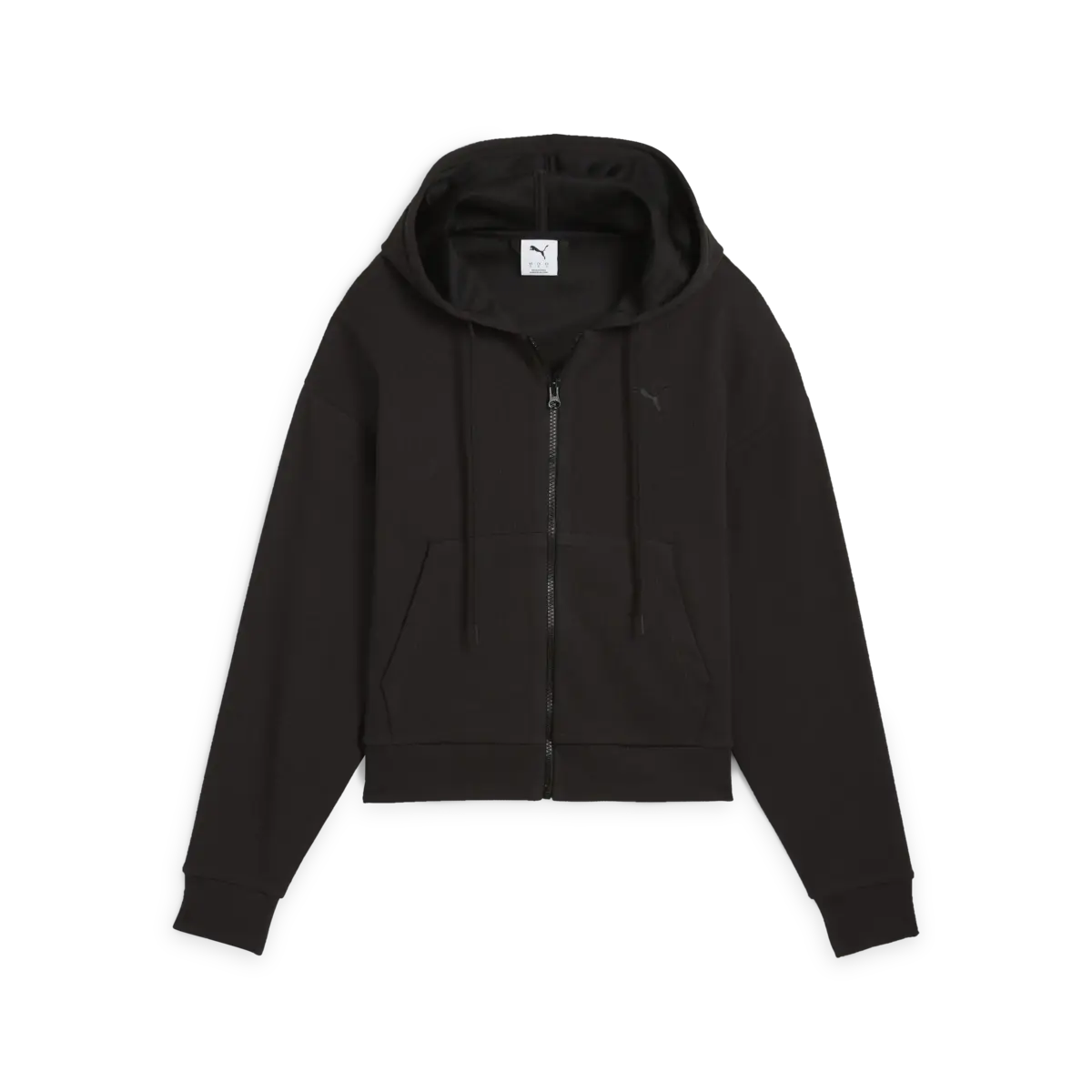 Puma HER Crop Full-Zip Hoodie Siyah Kadın Sweatshirt