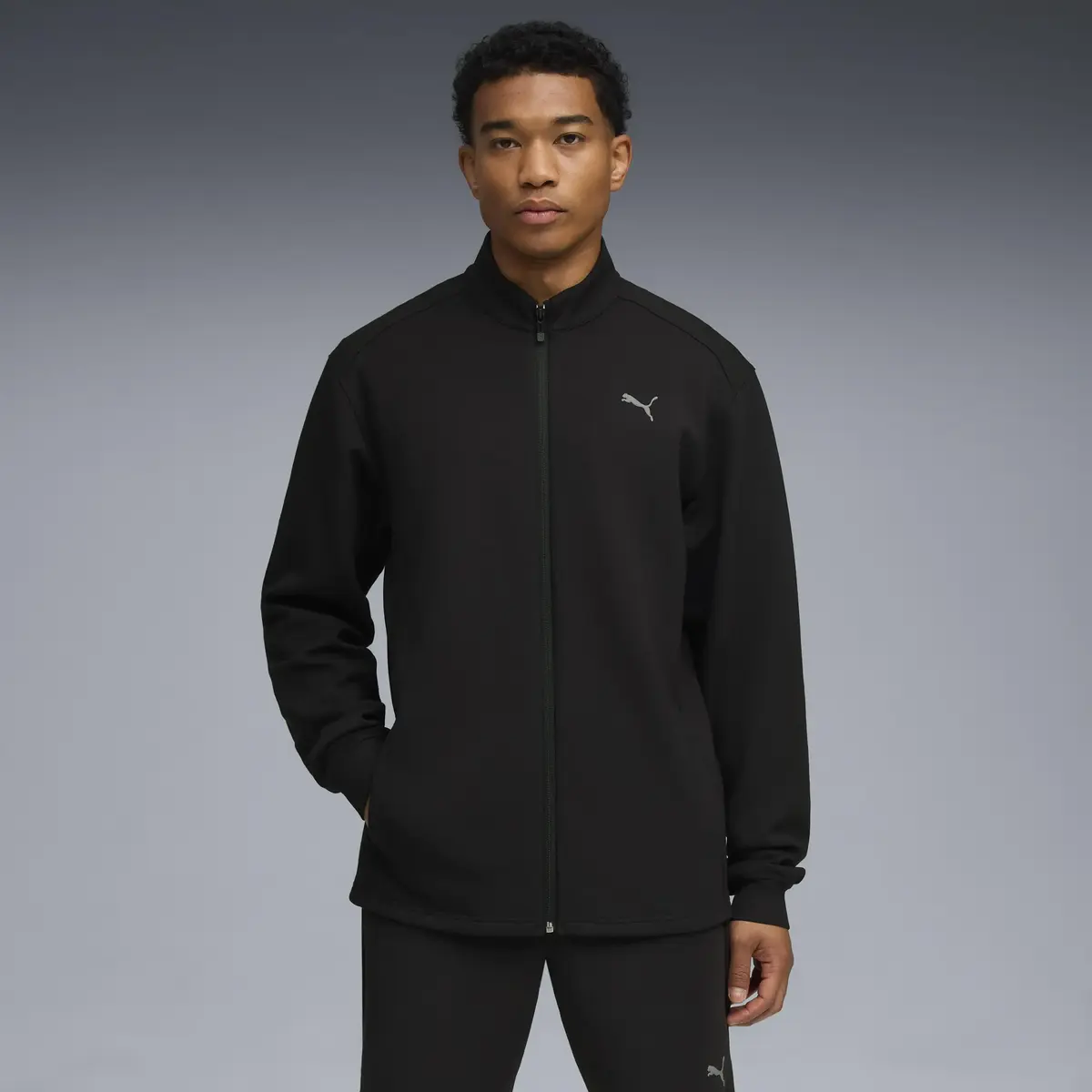Puma M CLOUDSPUN JACKET Siyah Erkek Fermuarlı Üst
