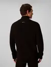 Calvin Klein LS FZ TEXTURE STITCH Siyah Erkek Fermuarlı Kazak