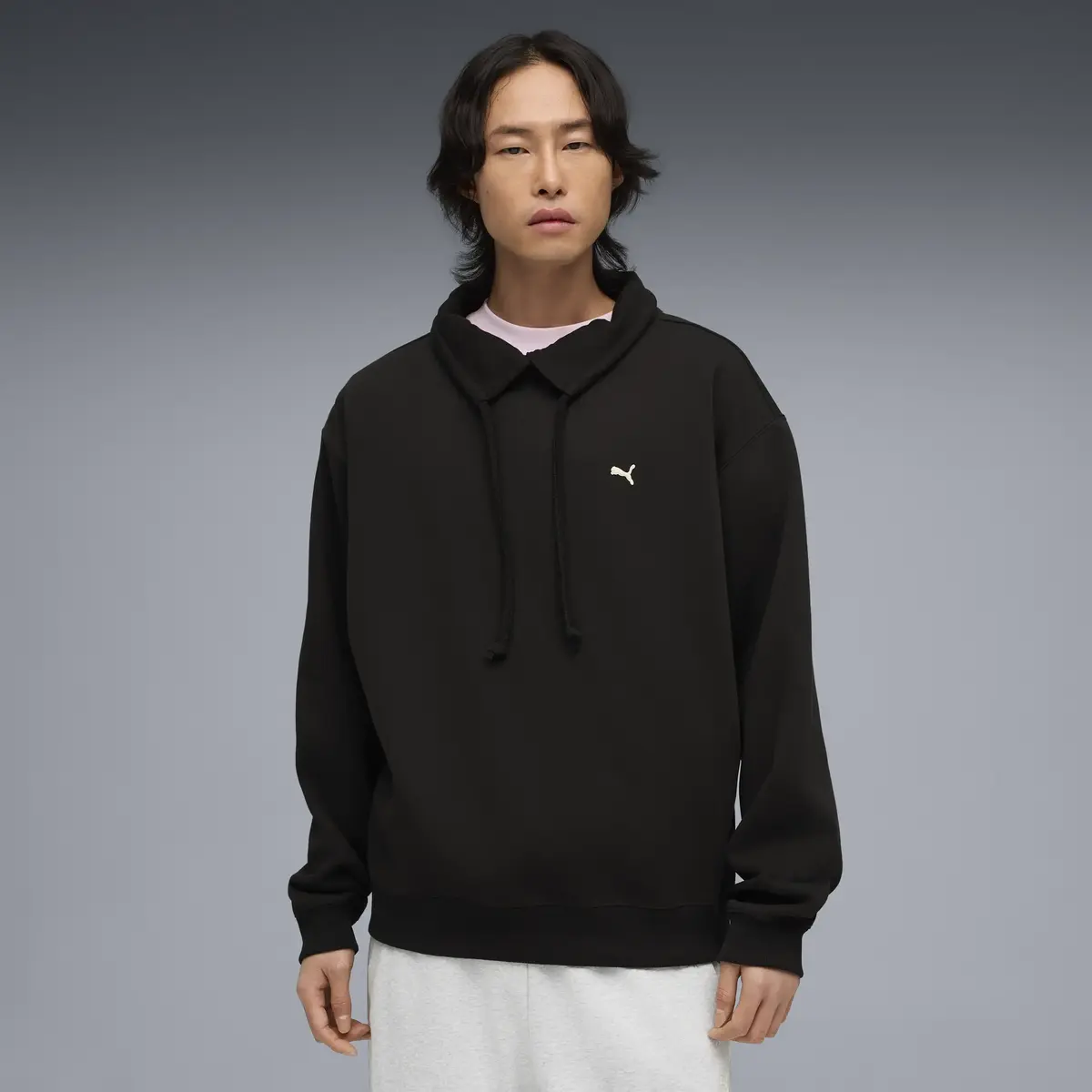 Puma SELECT Essentials Crew Siyah Erkek Sweatshirt