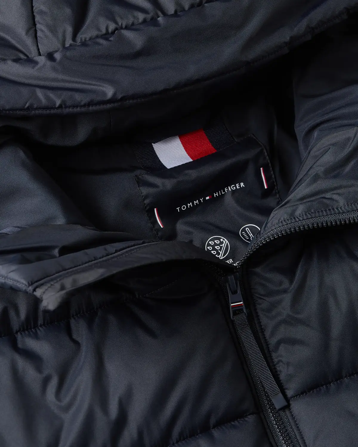 Tommy Hilfiger MID WEIGHT HOODED JA, DW5 Lacivert Erkek Mont