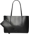 Calvin Klein FOIL LOGO TOTE W/POUCH Kadın Siyah El Çanta