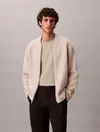 Calvin Klein LS BOMBER CASHMERE Bej Erkek Kaşmir Karışımlı Fermuarlı Ceket