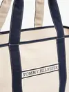 Tommy Hilfiger TH SUMMER CANVAS TOT, 0GY Beyaz Kadın Çanta & Cüzdan