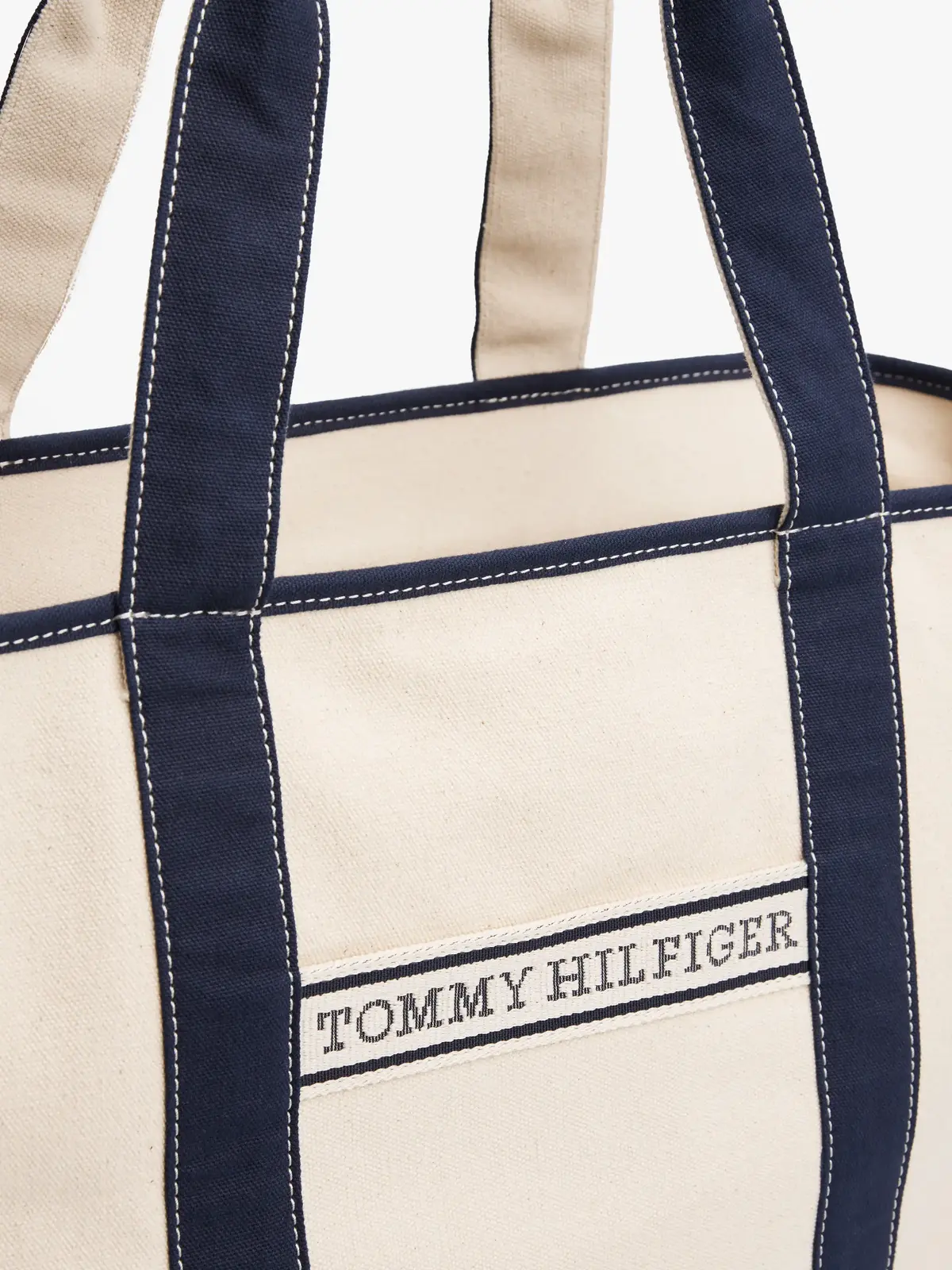 Tommy Hilfiger TH SUMMER CANVAS TOT, 0GY Beyaz Kadın Çanta & Cüzdan