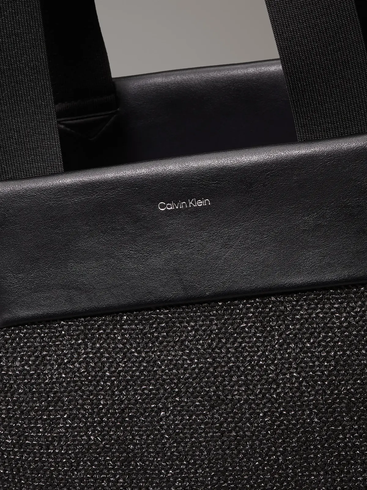 Calvin Klein CK RAFFIA MEDIUM SHO, BEH Siyah Kadın Çanta