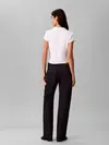Calvin Klein SS SLIM FIT BABY MON, YAF Beyaz Kadın T-Shirt