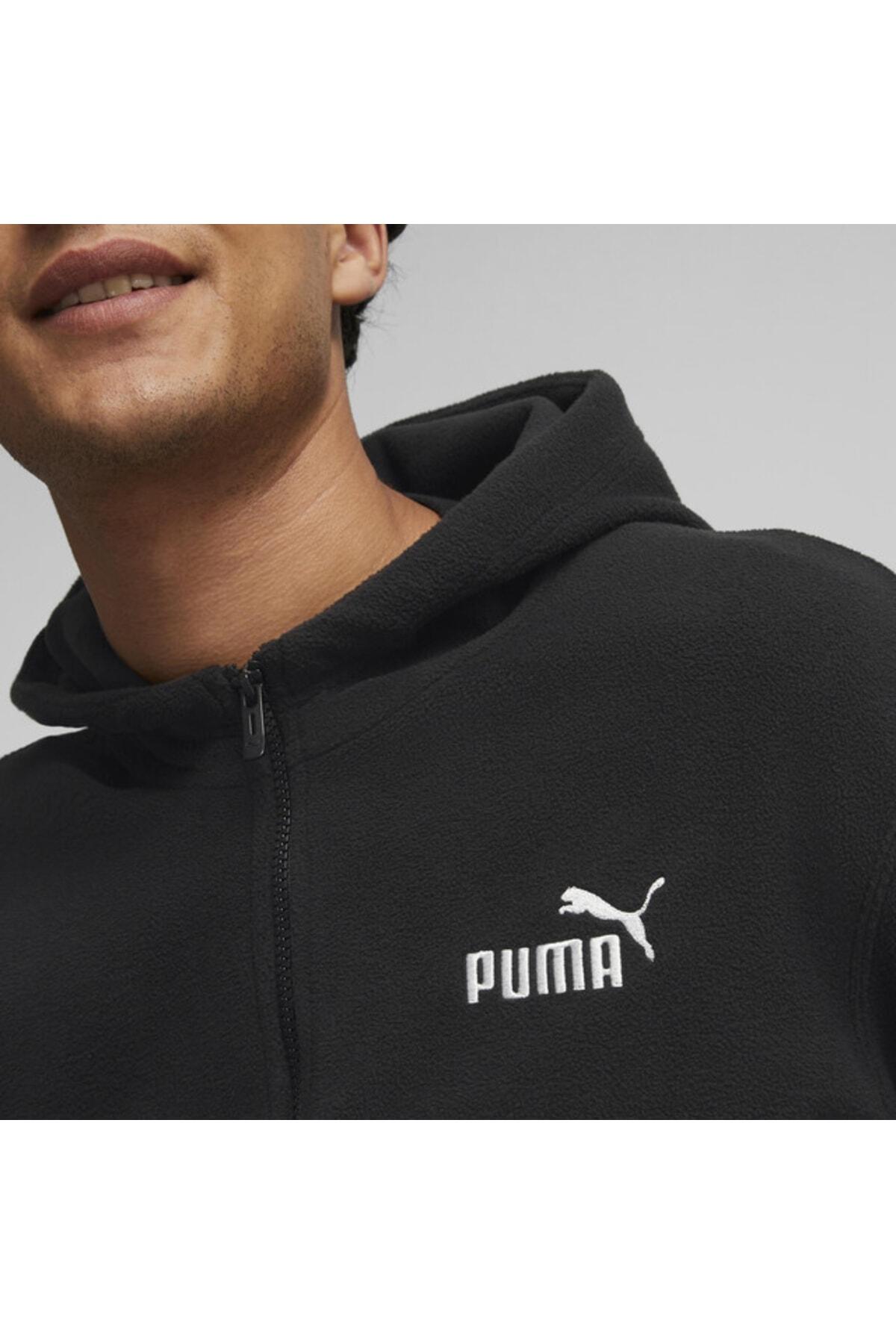 Puma Power Winterized Full-Zip Hoodie Mavi Erkek Fermuarlı Polar Sweatshirt