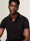 Tommy Hilfiger CORE TOMMY TIPPED SL Erkek Siyah Polo T-Shirt