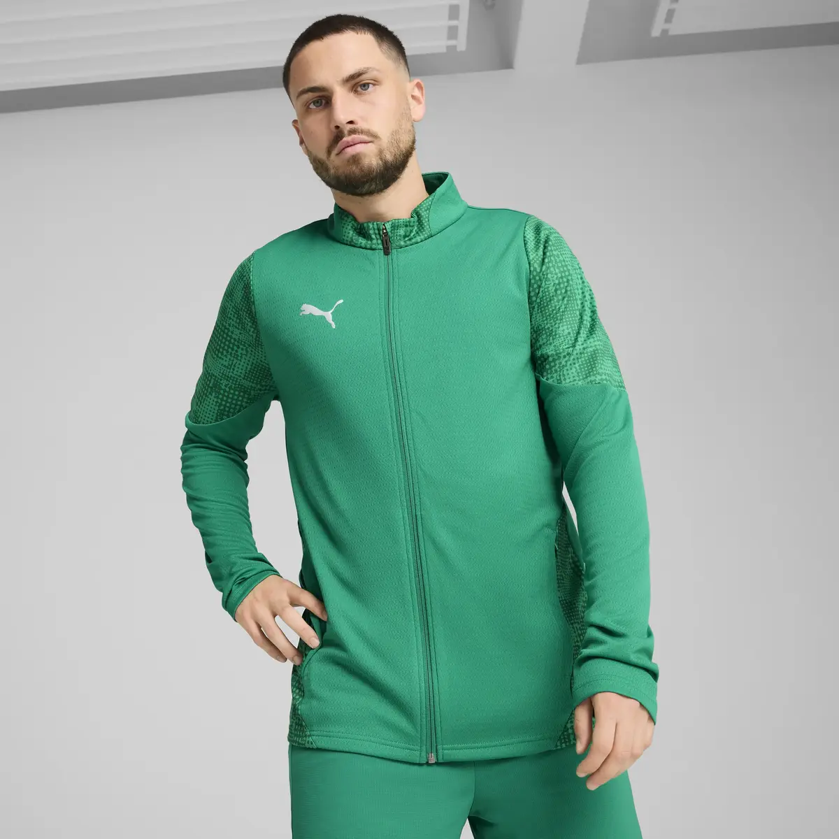 Puma teamCUP Training Jacket Yeşil Erkek Eşofman Üst