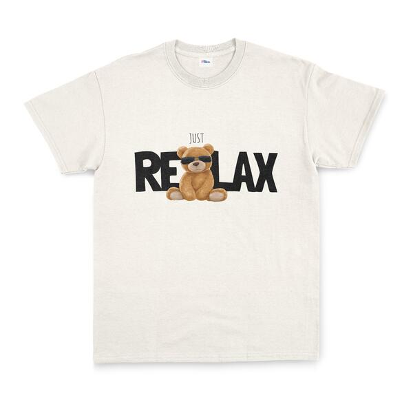 24-7 Just Relax Beyaz Baskılı Erkek T-Shirt