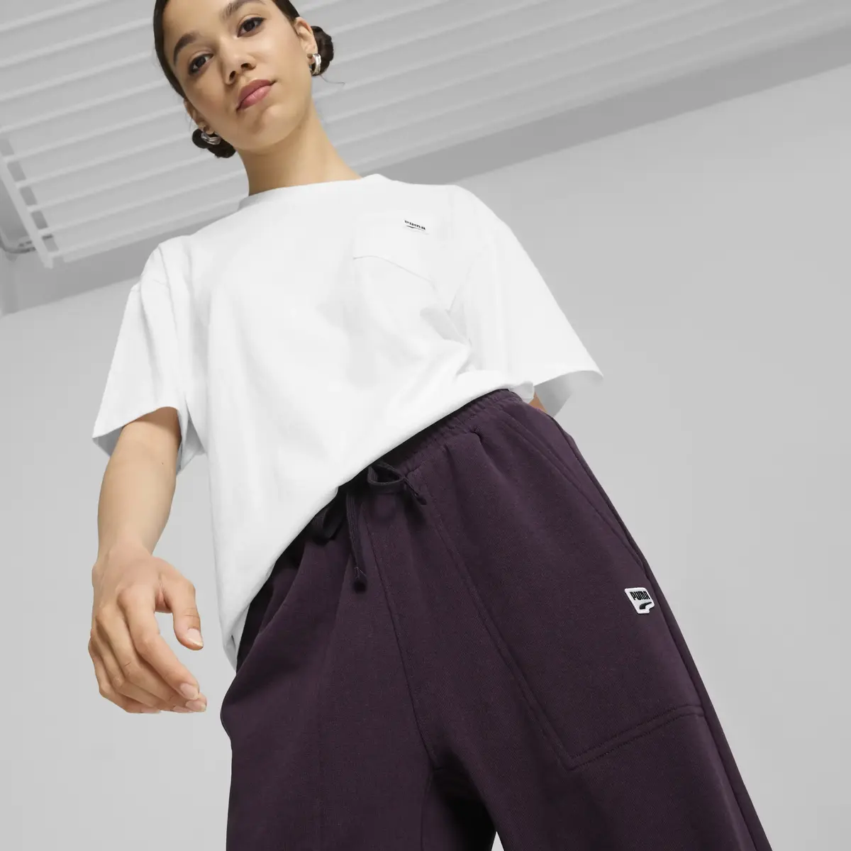 Puma DOWNTOWN Relaxed Sweatpants Mor Erkek Eşofman Altı