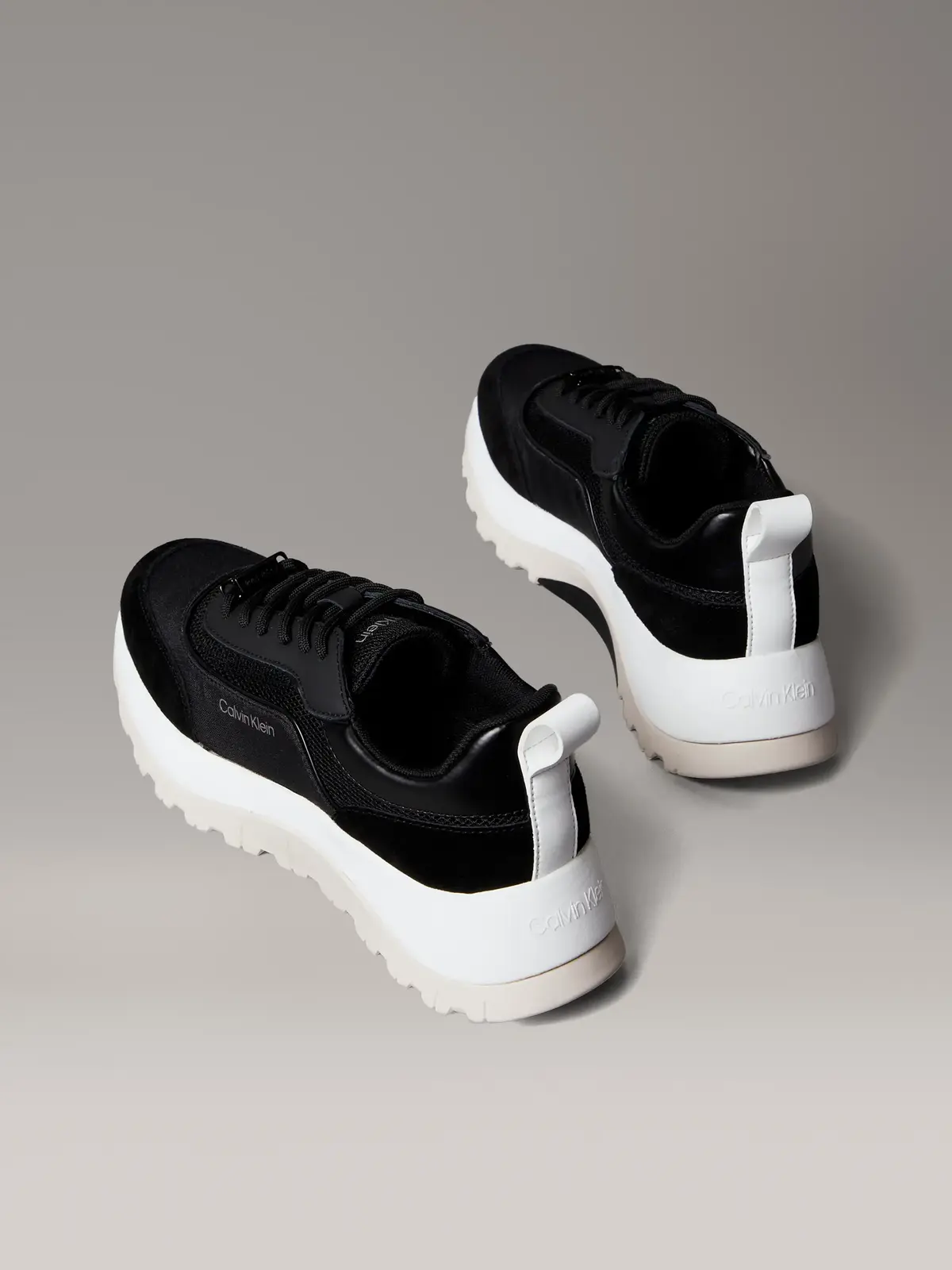 Calvin Klein RUNNER LACE UP MESH, 0GM Siyah Kadın Spor Ayakkabı