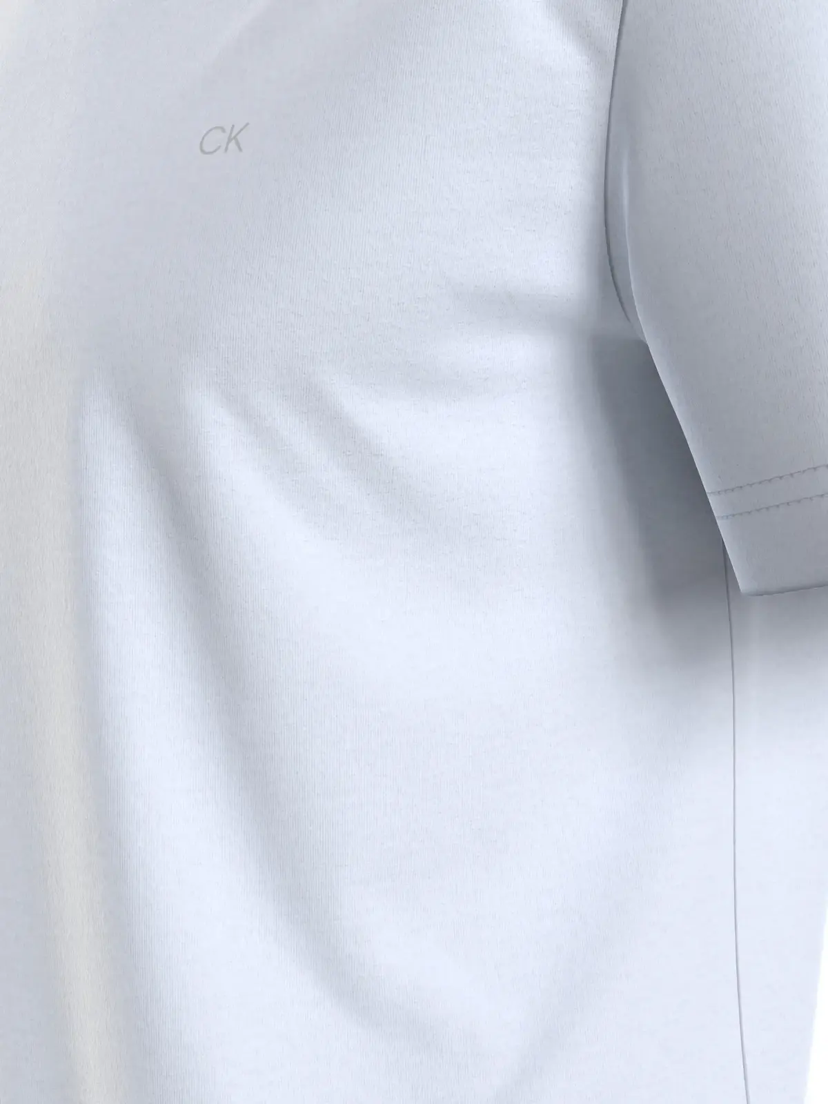 Calvin Klein SMOOTH COTTON MOCK T Erkek Beyaz T-Shirt