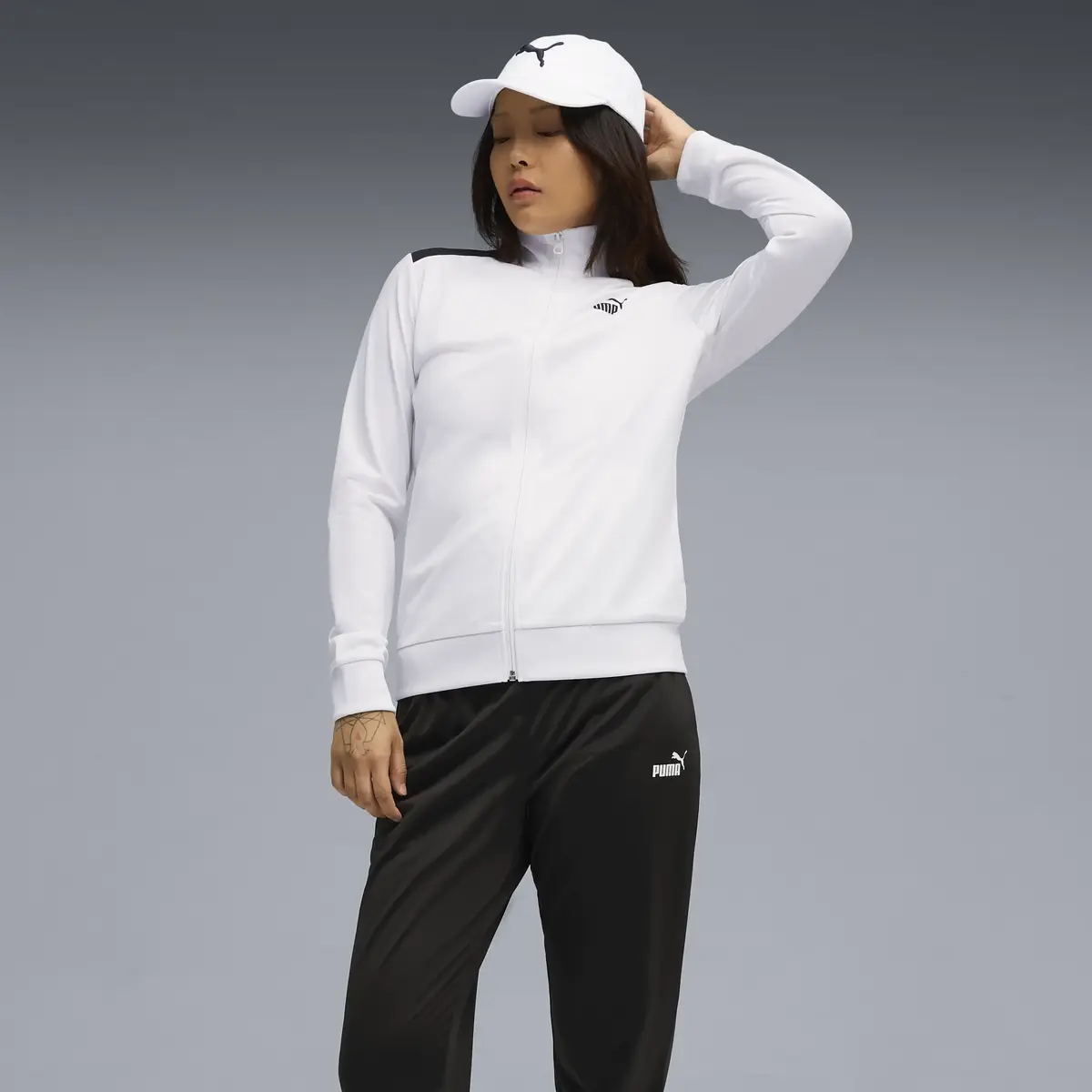 Puma Poly Suit Beyaz Kadın Ceket Fermuarlı Üst