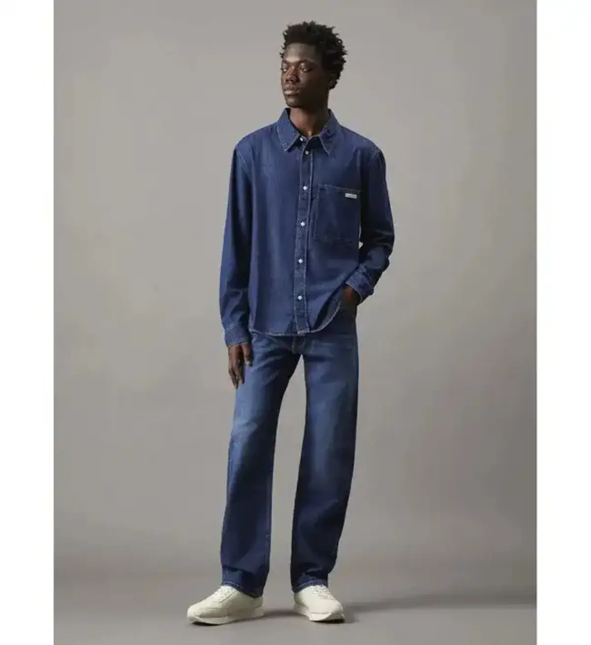 Calvin Klein REGULAR DENIM SHIRT Mavi Erkek Gömlek