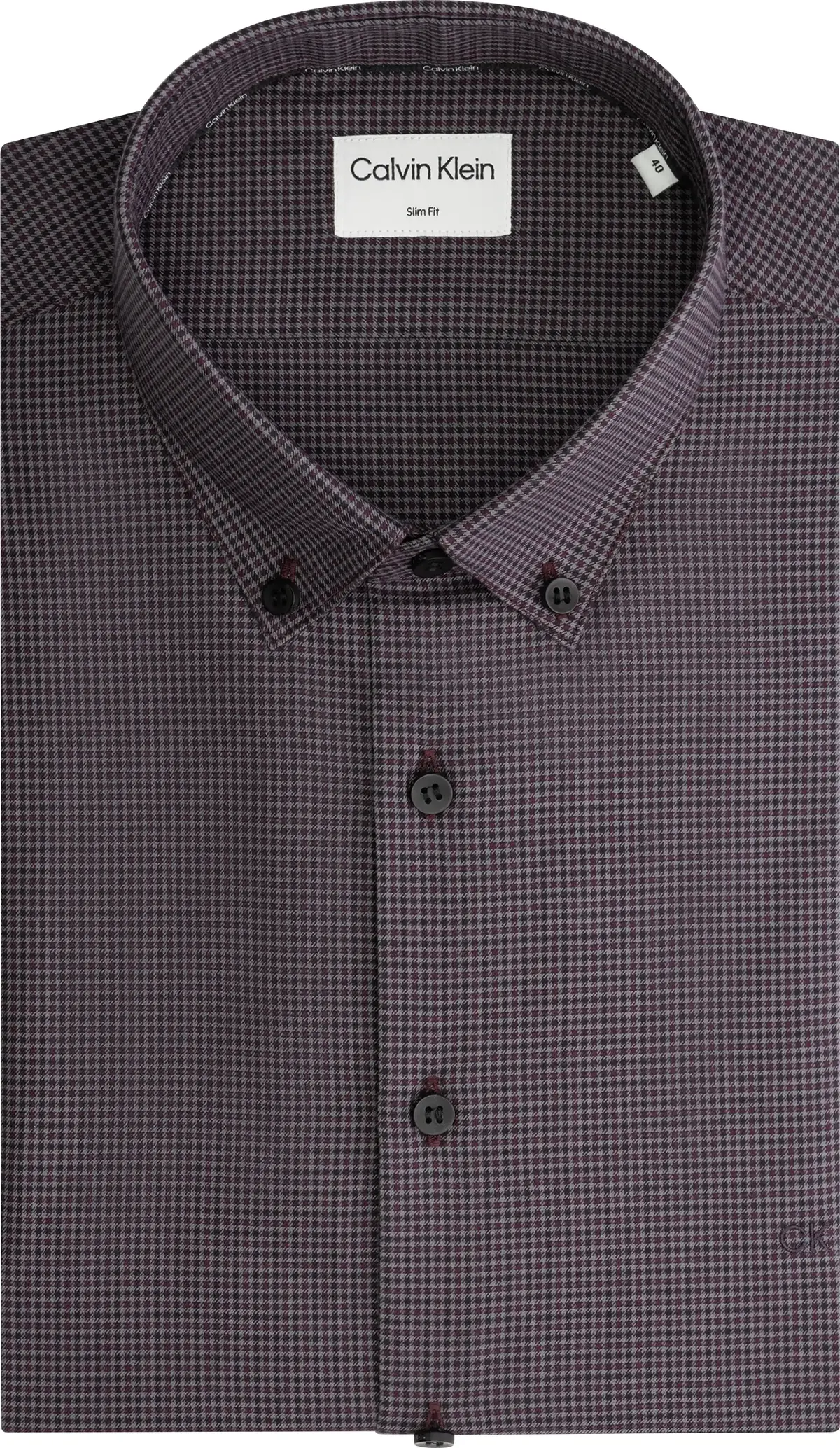 Calvin Klein MULTI CHECK SLIM BD Erkek Bordo Gömlek
