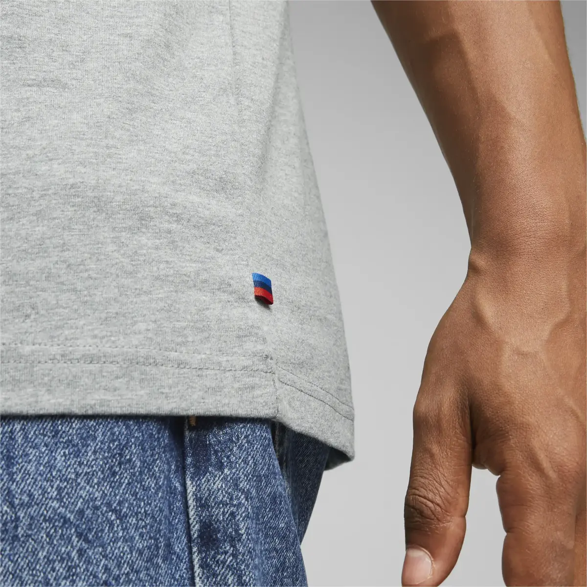 Puma BMW MMS ESS Logo Tee Gri Erkek T-Shirt
