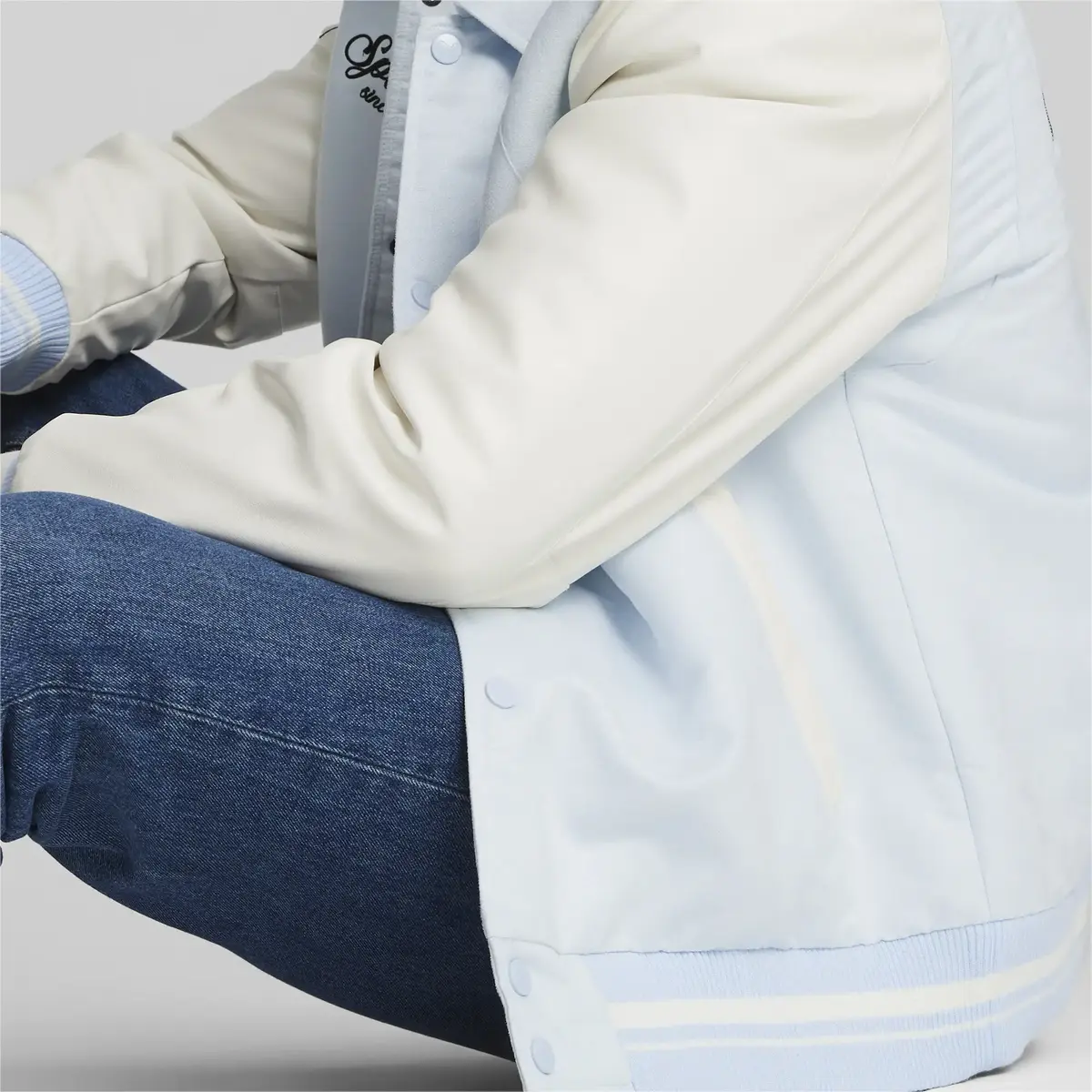PUMA TEAM Varsity Jacket Mavi Erkek Ceket