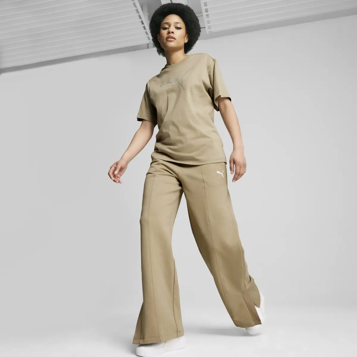 PUMA HER Straight Pants Kahverengi Kadın Eşofman Altı