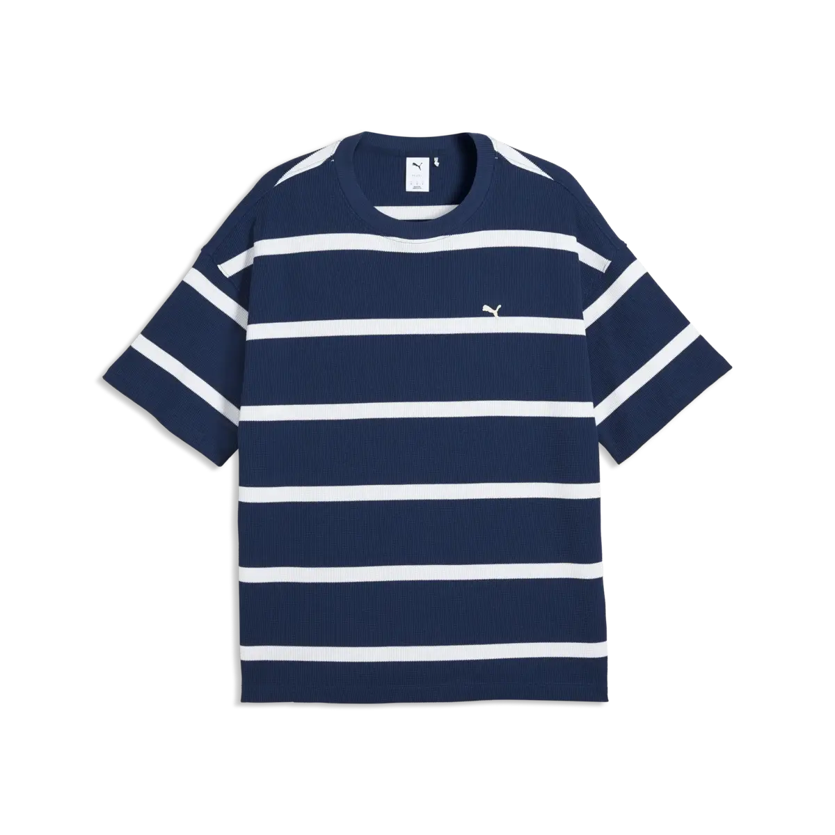 Puma SELECT Essentials Waffle Tee Lacivert Erkek T-Shirt