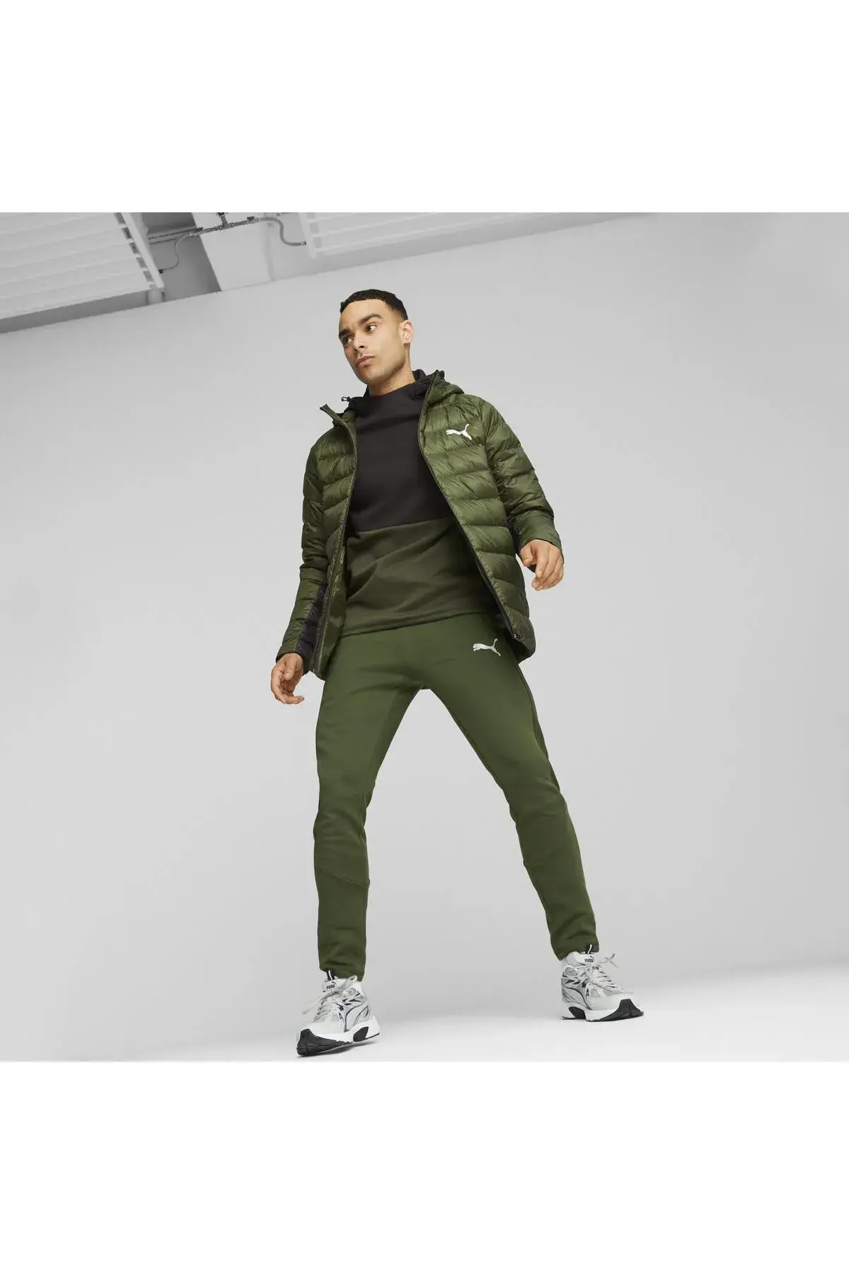 Puma PackLITE Hooded Down Jacket Yeşil Erkek Şişme Mont