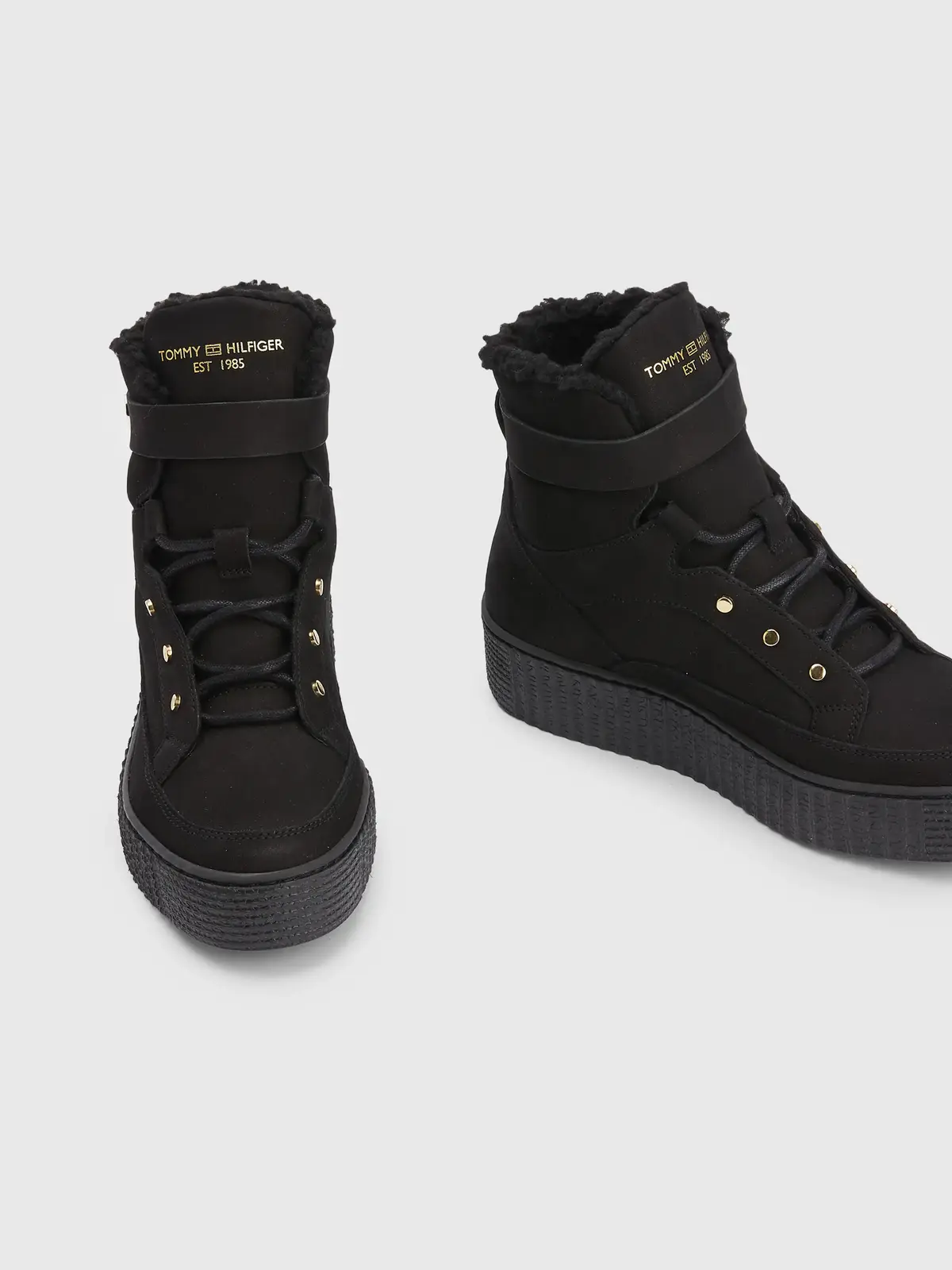 Tommy Hilfiger WARMLINED LACE UP BO Kadın Siyah Bot