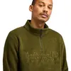 Timberland LINEAR LOGO 1/4 ZIP POLARTEC 200 FLEECE Yeşil Erkek Sweatshirt