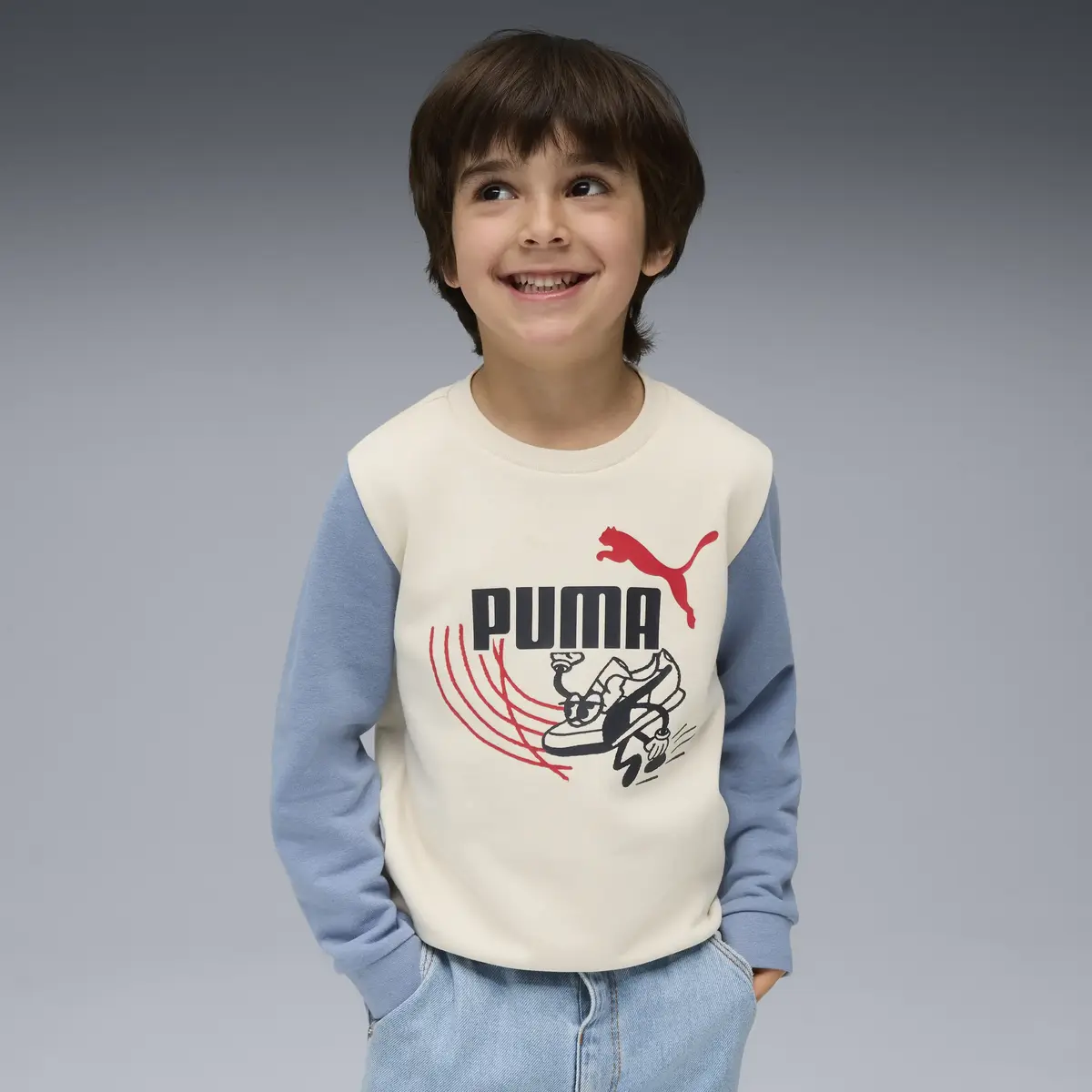 Puma LITTLE RUNNERS Crew Erkek Sweatshirt