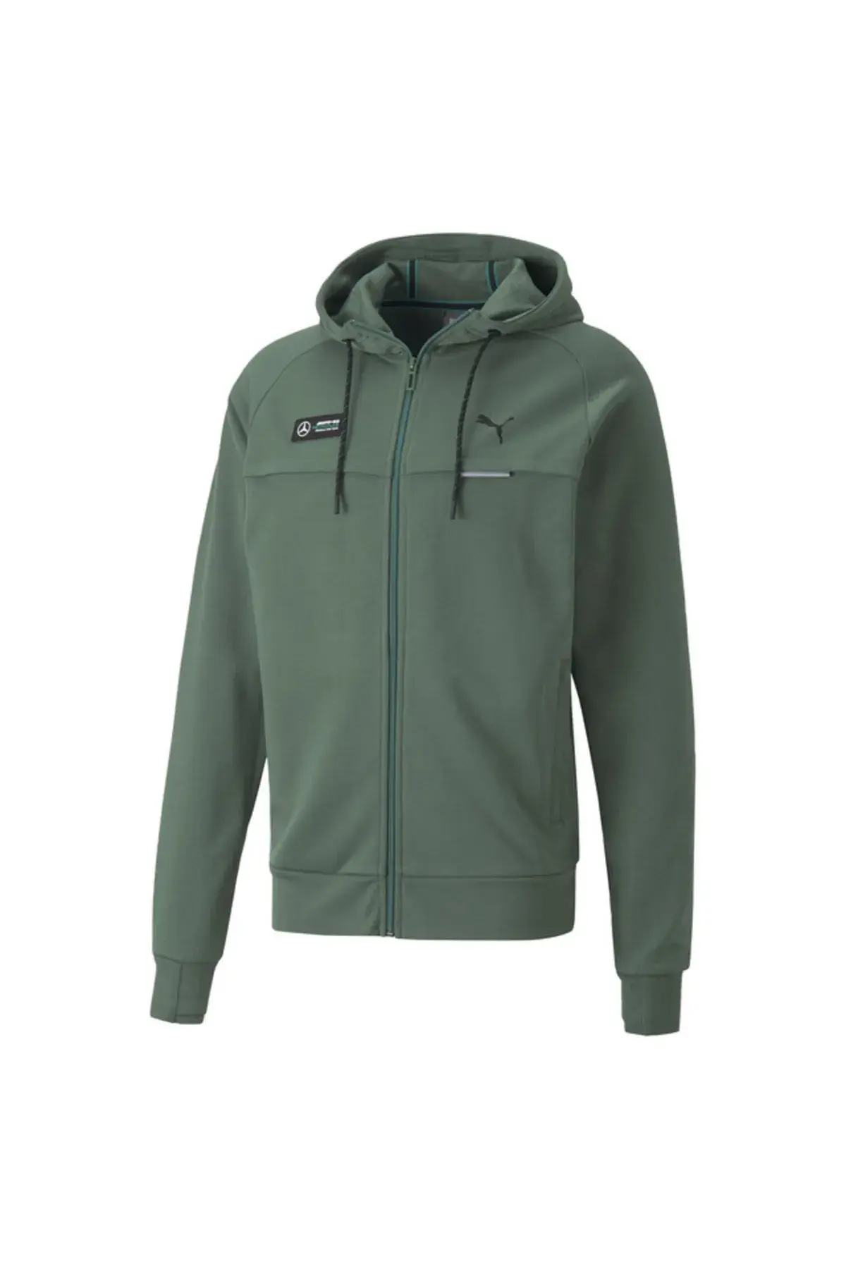 Puma Mapf1 Hooded Sweat Jacket Yeşil Erkek Fermuarlı Hoodie