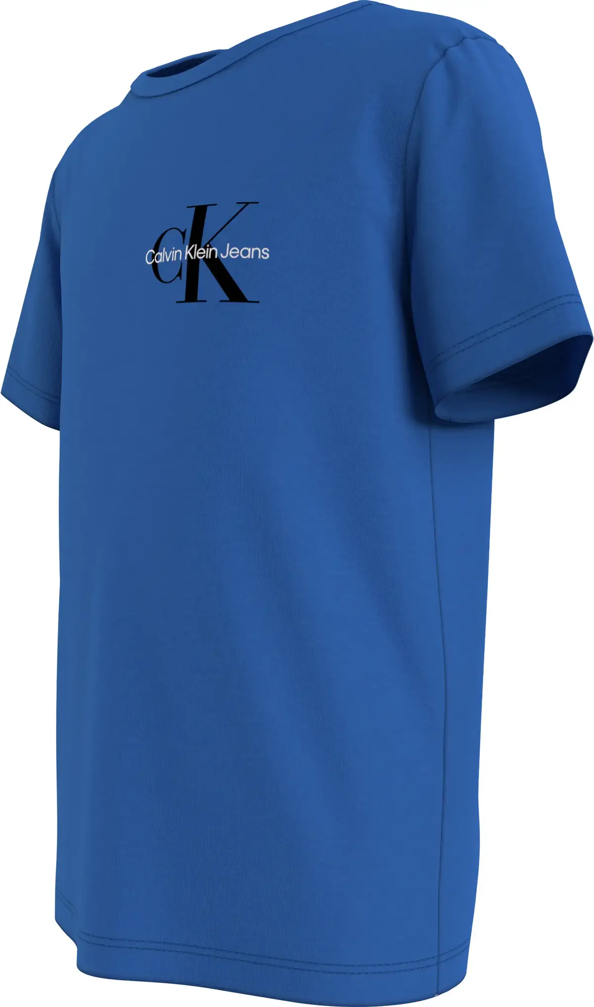 Calvin Klein CHEST MONOGRAM TOP Erkek Mavi T-Shirt