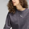 Puma DARE TO Relaxed Washed Crew Gri kadın Sweatshirt