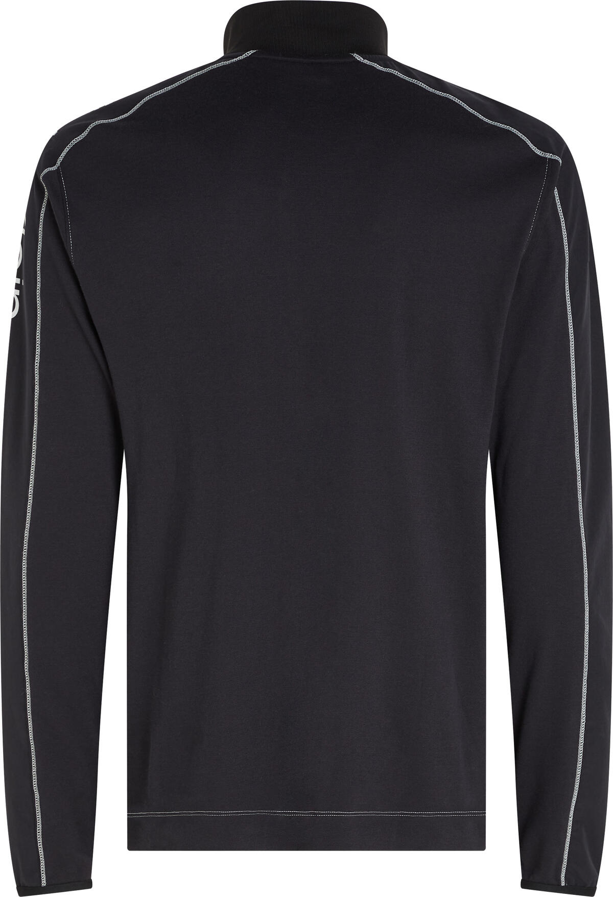 Calvin Klein PW - 1/4 ZIP LS TOP Erkek Siyah T-Shirt