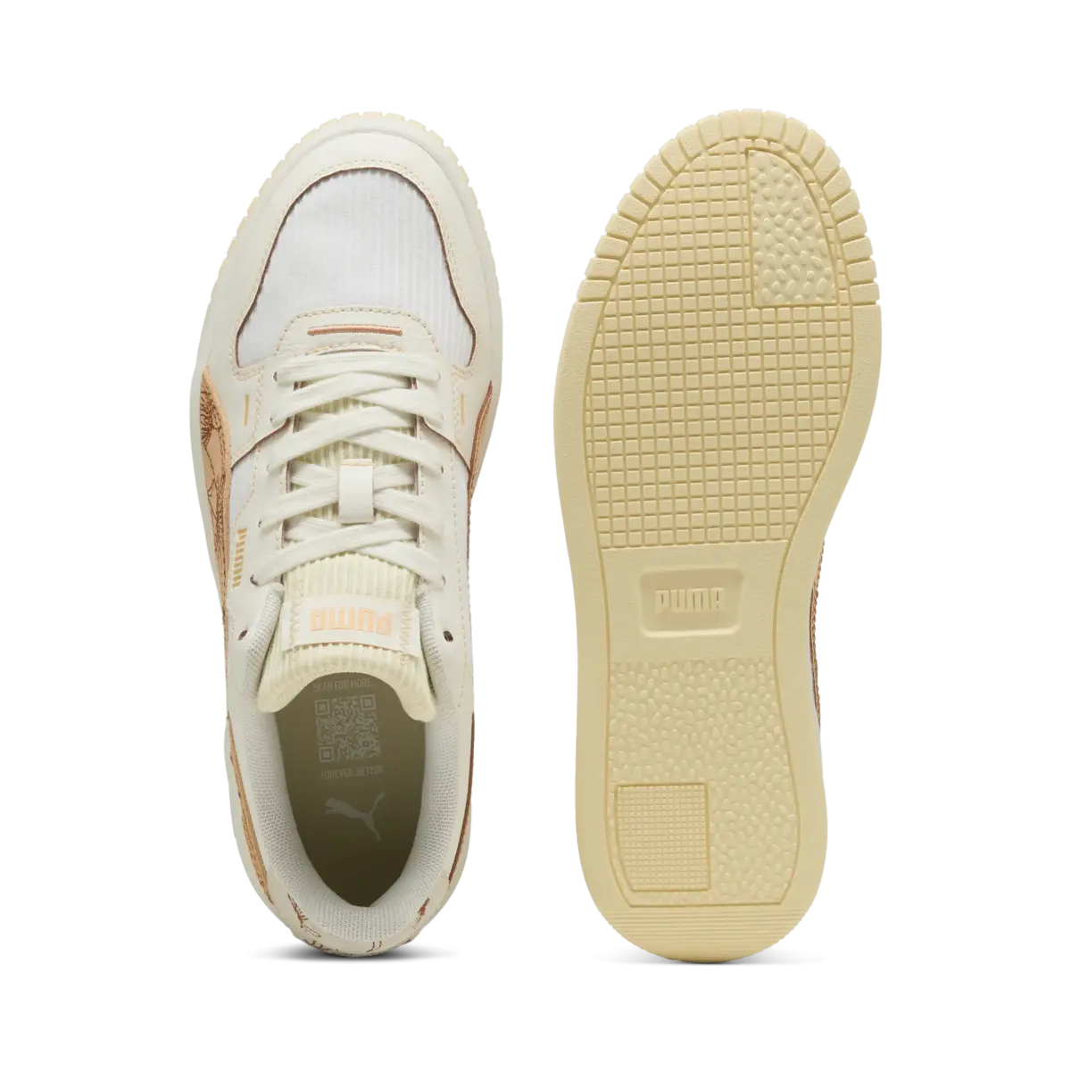Puma Carina Street Lux Crafted F Krem Kadın Spor Ayakkabı & Sneaker
