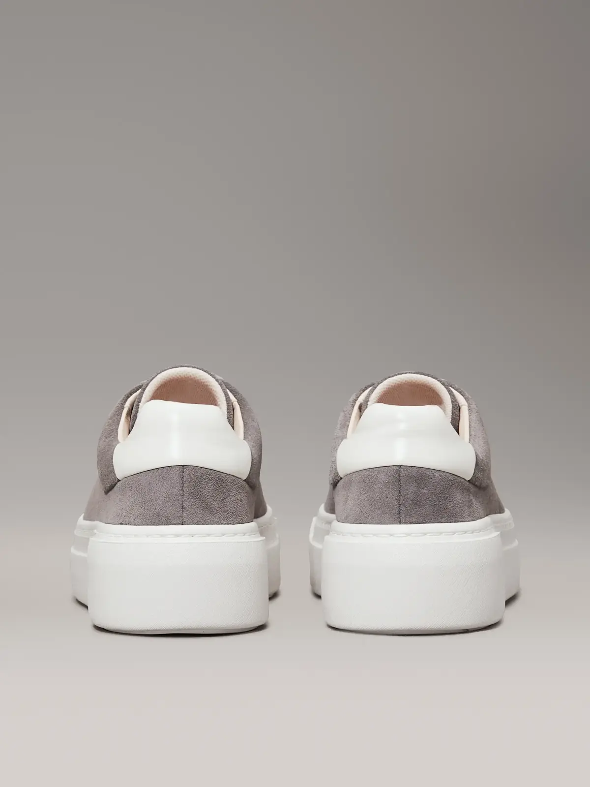 Calvin Klein FLATFORM CUP LACE UP, 0IW Gri Kadın Spor Ayakkabı & Sneaker