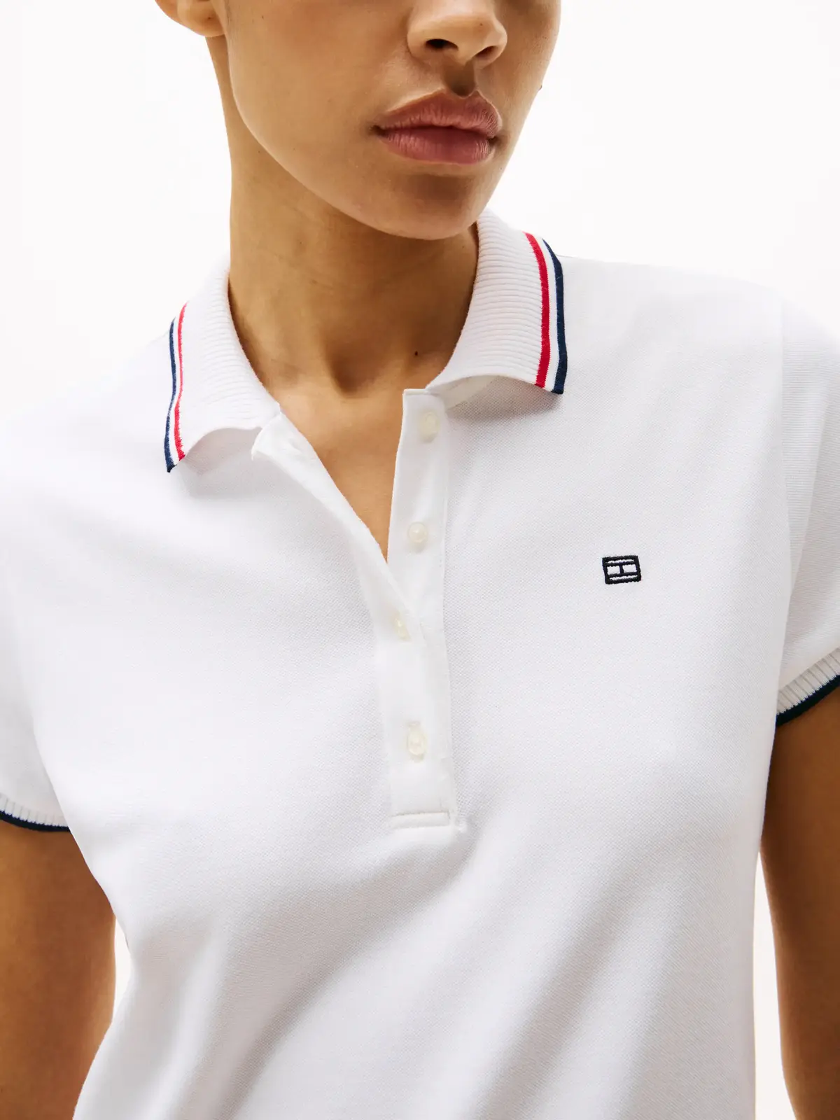 Tommy Hilfiger SPORTY FEMININE REG, YCF Beyaz Kadın Elbise-Etek