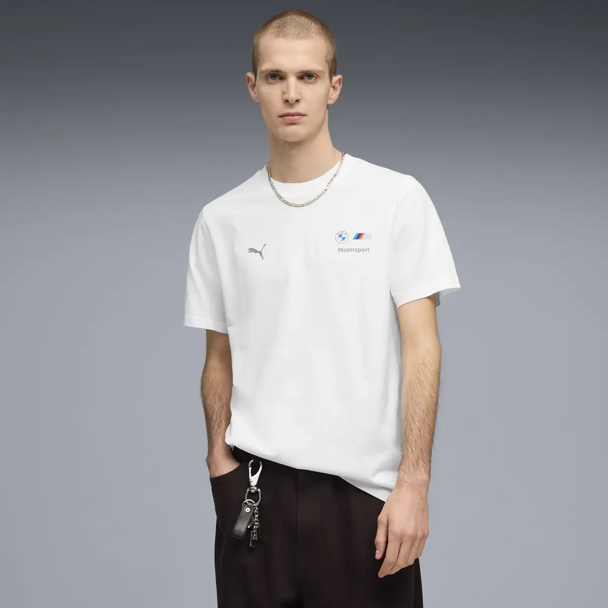 Puma BMW MMS Ess Logo Tee Beyaz Erkek T-Shirt & Polo
