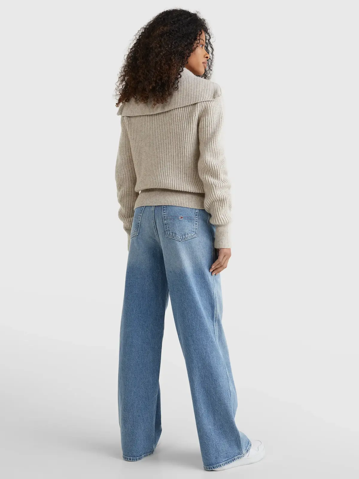 Tommy Hilfiger TJW SAILOR COLLAR ZI Kadın Krem Kazak