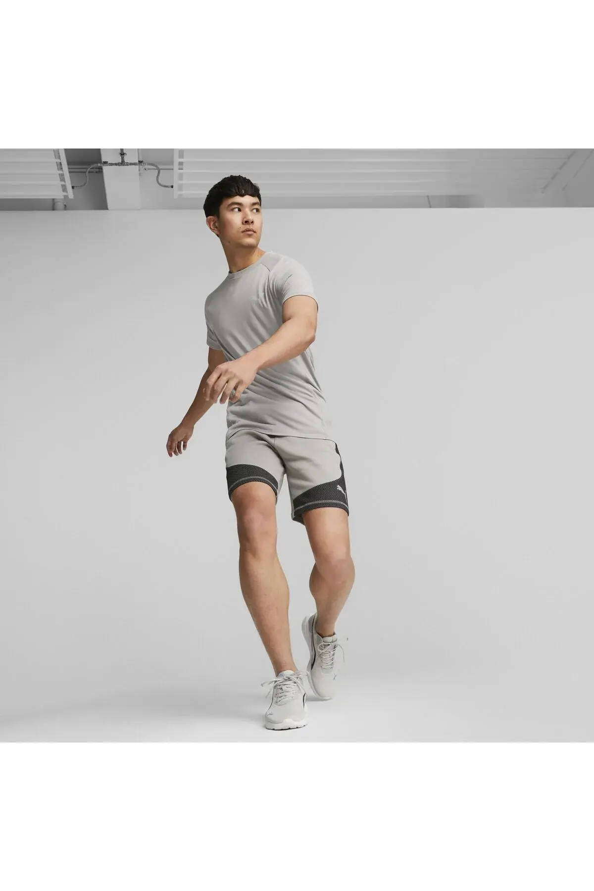 Puma EVOSTRIPE Tee Gri Erkek T-Shirt