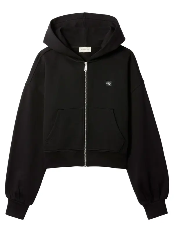 Calvin Klein FRENCH TERRY WOVEN L, UB1 Siyah Kadın Ceket