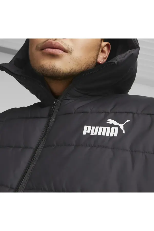 Puma ESS Hooded Padded Jacket Siyah Erkek Kapüşonlu Mont