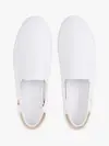 Tommy Hilfiger VULC CANVAS SLIP-ON, YBS Beyaz Kadın Spor Ayakkabı & Sneaker