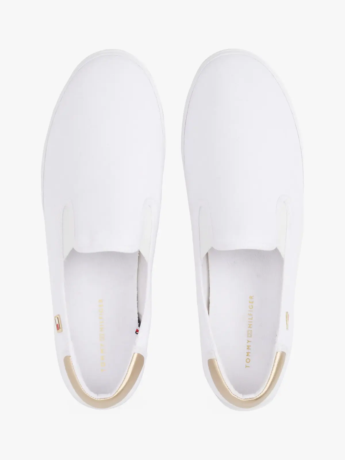 Tommy Hilfiger VULC CANVAS SLIP-ON, YBS Beyaz Kadın Spor Ayakkabı & Sneaker
