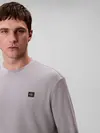 Calvin Klein LS WAFFLE BADGE CREW, RO2 Gri Erkek Sweatshirt