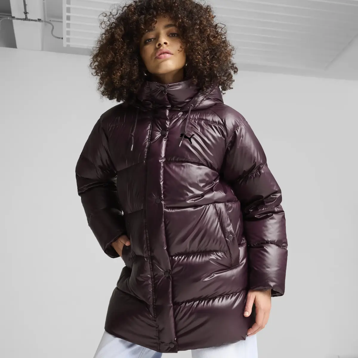 Puma Style Down Jacket Bordo Kadın Kaban